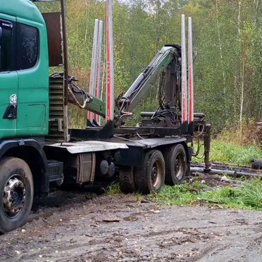 Лесовоз (сортиментовоз) Scania R144 GB с КМУ Loglift, 1999