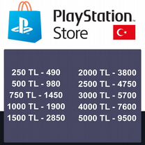 Карта пополнения PS Store Турция, Москва